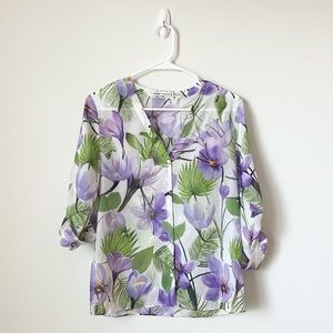 Alice + Olivia Colby Floral Blouse